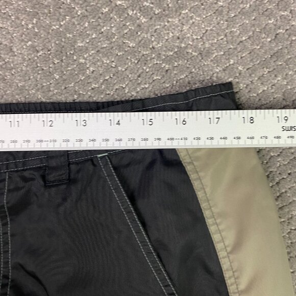 Vintage 90s Y2K Nike Cargo Track Pants Men's Large Black Nylon Baggy Wide Leg - Picture 12 of 16